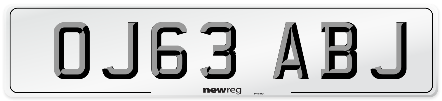 OJ63 ABJ Number Plate from New Reg